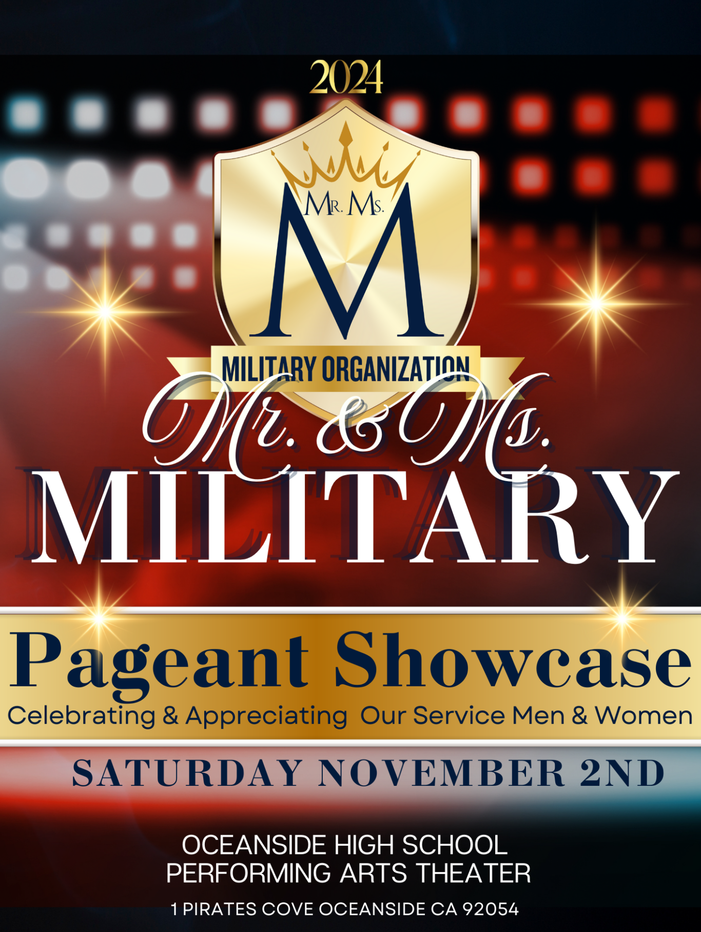 2024 Mr & Ms Military Showcase Program Book. Download your copy today. Get yours now while it is still available. Watch it online at MilitaryPageant.media